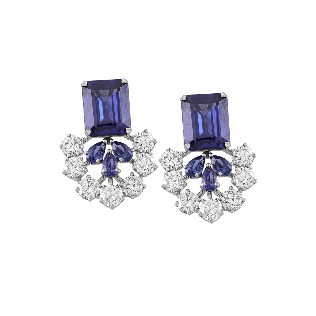 blue brilliance drop earrings