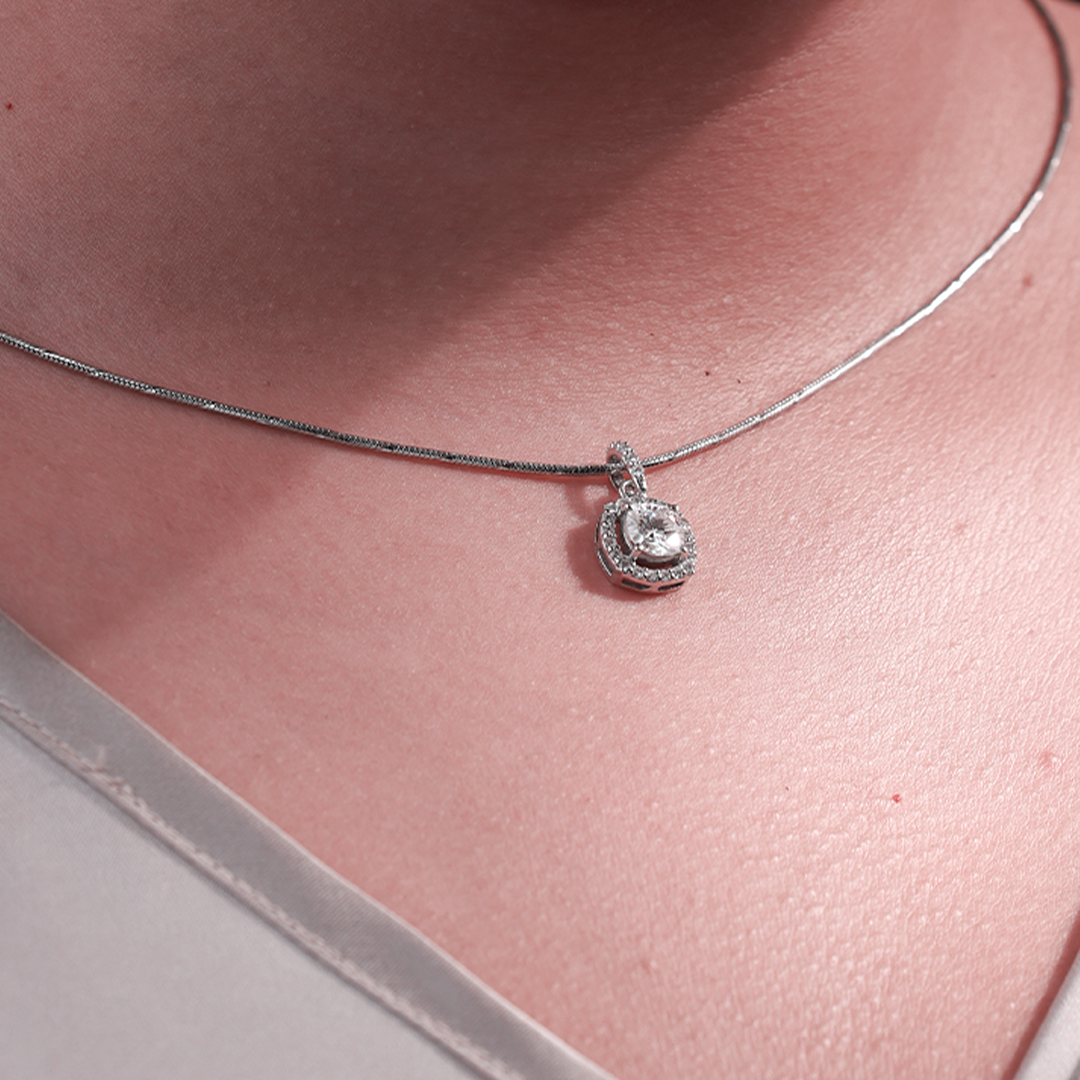Cushion Cut Pendant Set