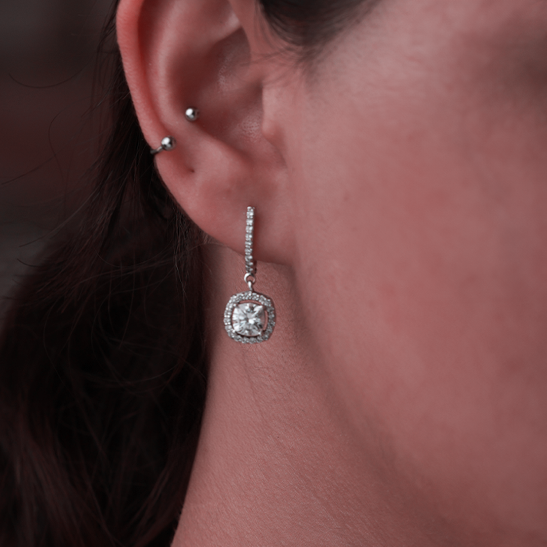 Cushion Cut Pendant Set