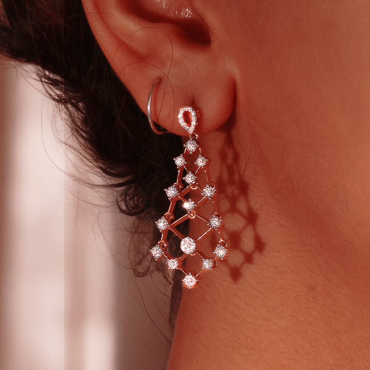 Golden Lattice Earrings