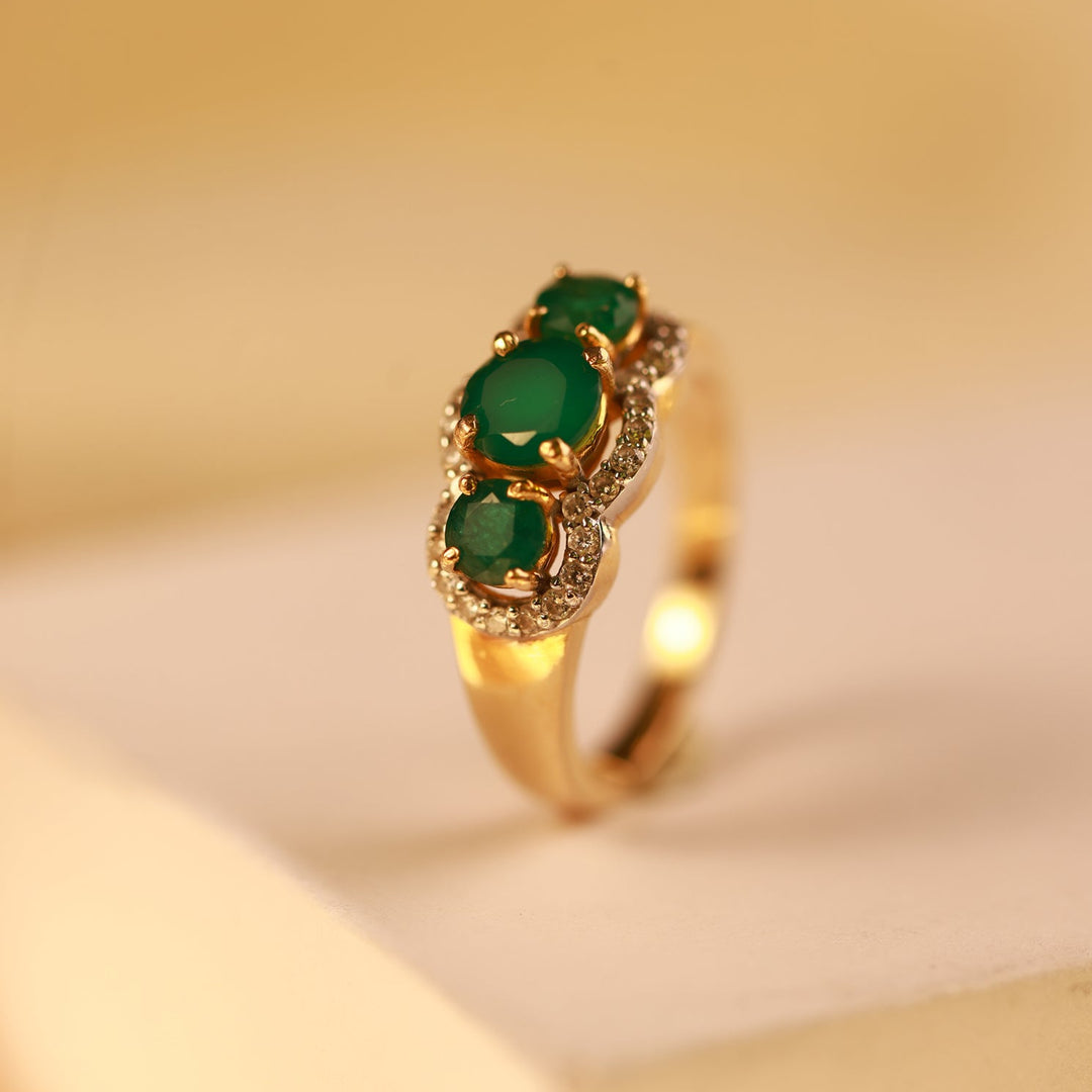 Trio of Emeralds Ring
