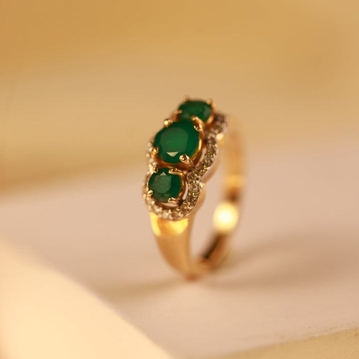 Trio of Emeralds Ring
