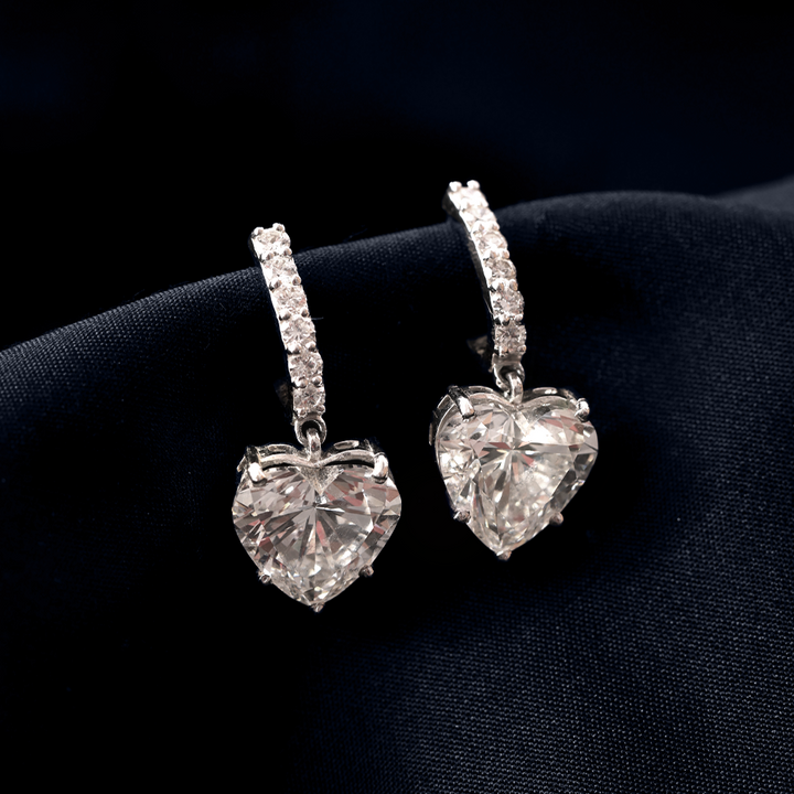 Heart Diamond Danglers