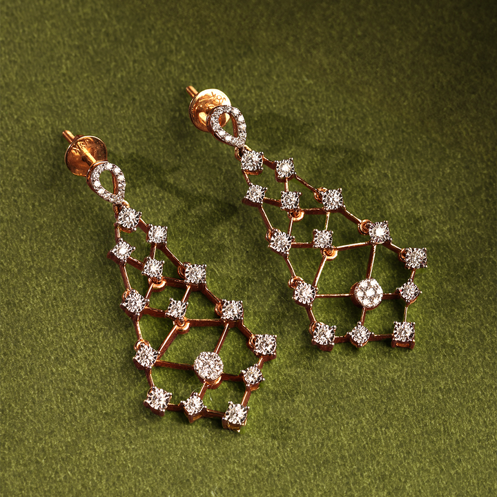 Golden Lattice Earrings
