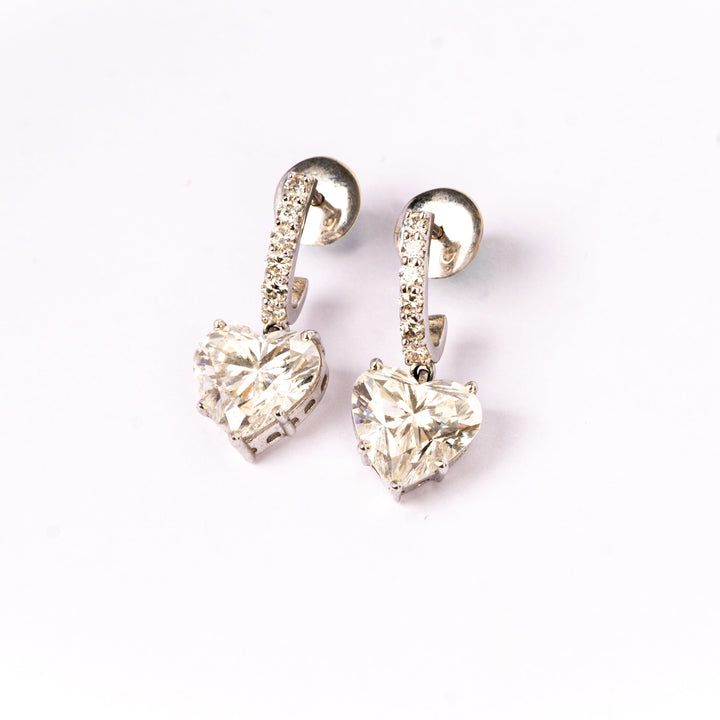 Heart Diamond Danglers