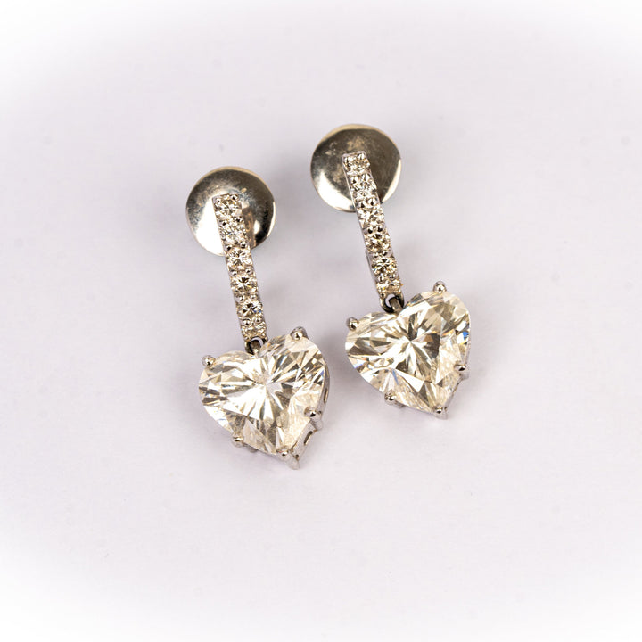 Heart Diamond Danglers