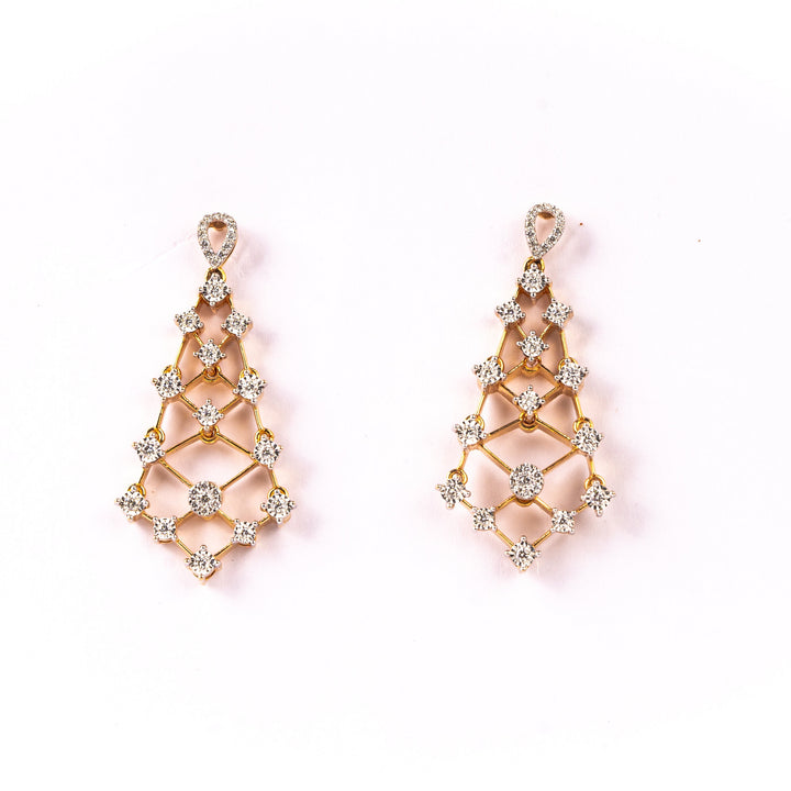 Golden Lattice Earrings