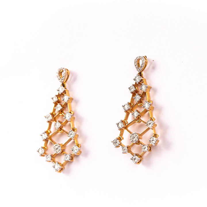 Golden Lattice Earrings