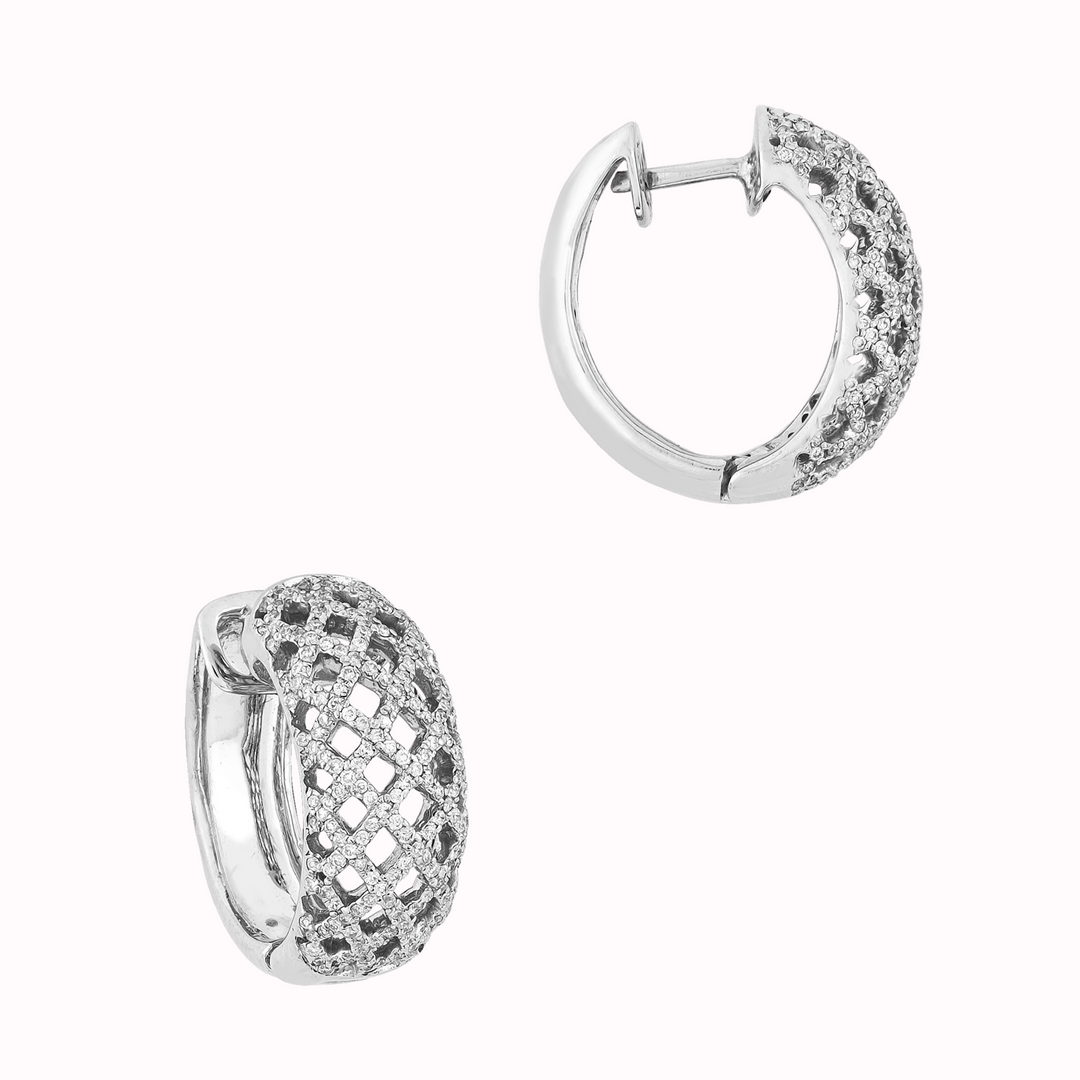 Petite Pave Sparkle Hoops