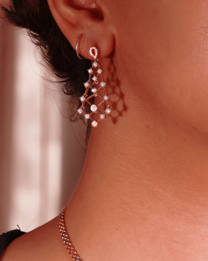 Golden Lattice Earrings
