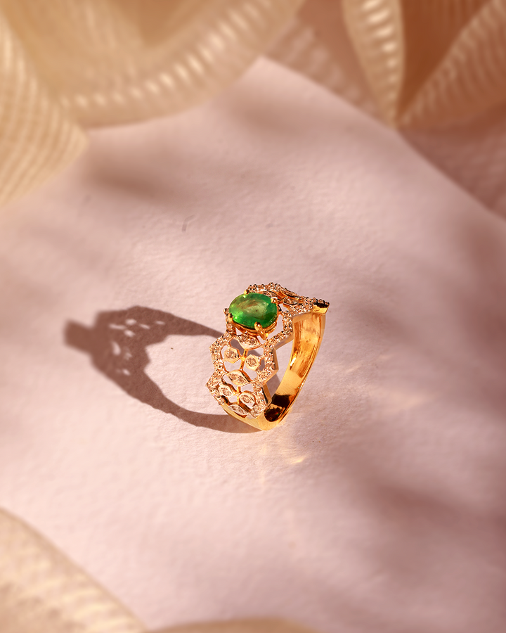Emerald Bloom Ring