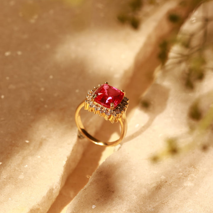 Ruby Popping Ring