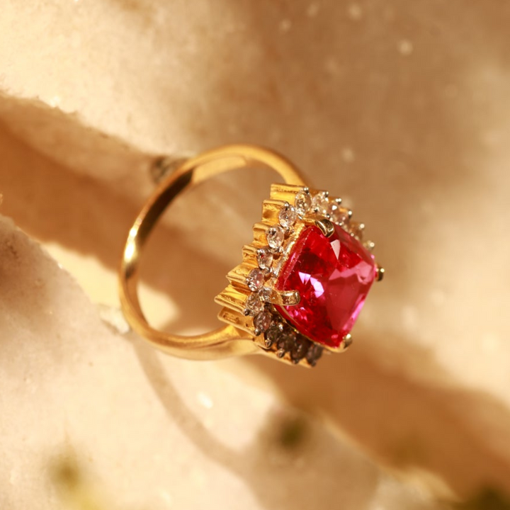 Ruby Popping Ring