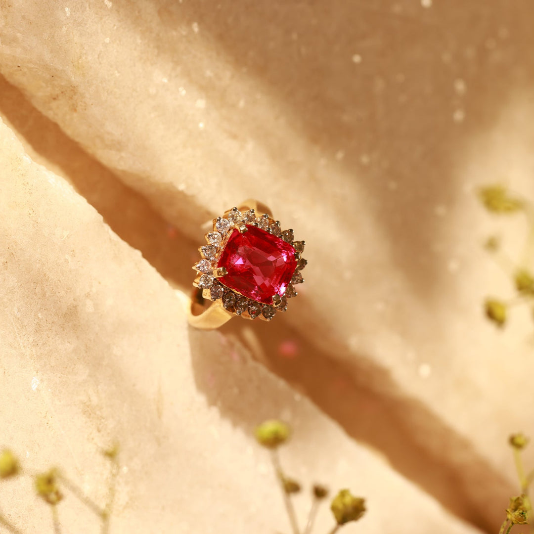 Ruby Popping Ring