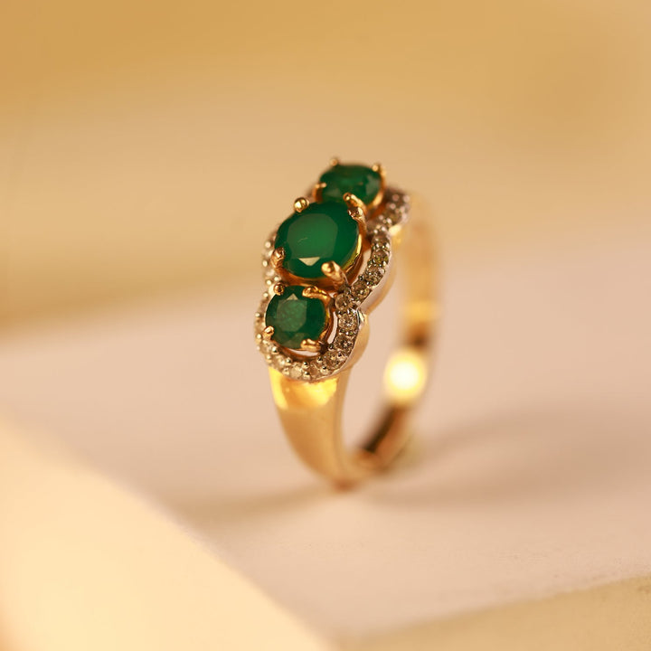 Trio of Emeralds Ring