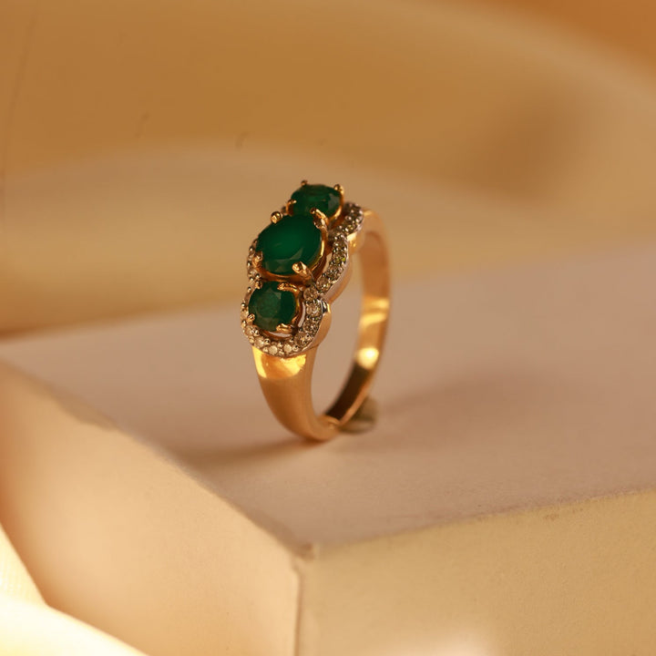 Trio of Emeralds Ring