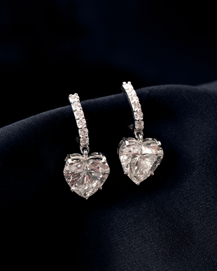 Heart Diamond Danglers