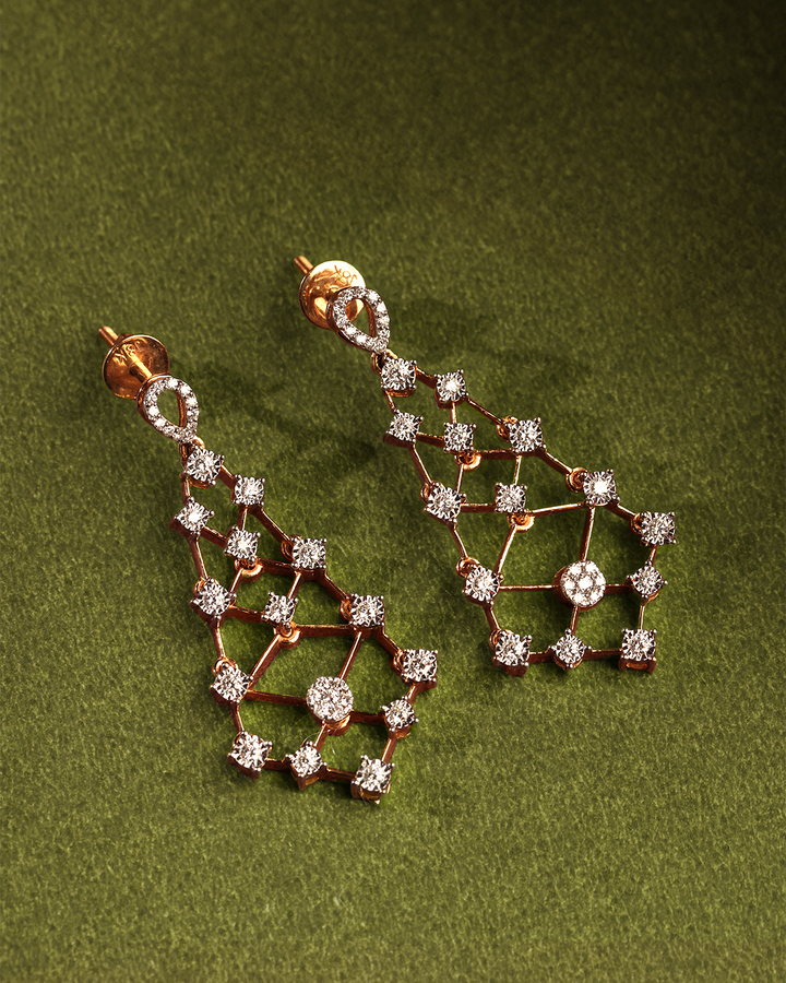 Golden Lattice Earrings