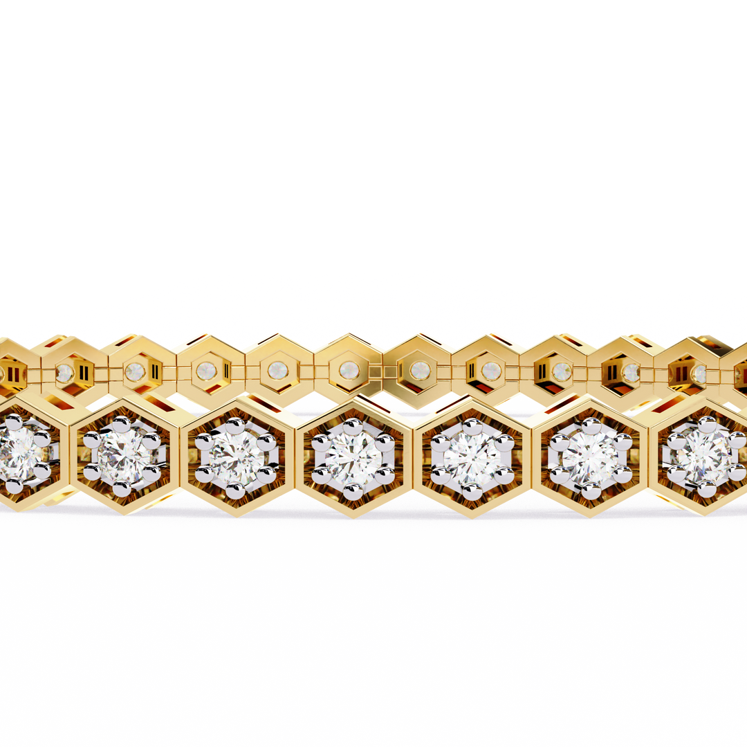 HexaGlow Diamond Tennis Bracelet