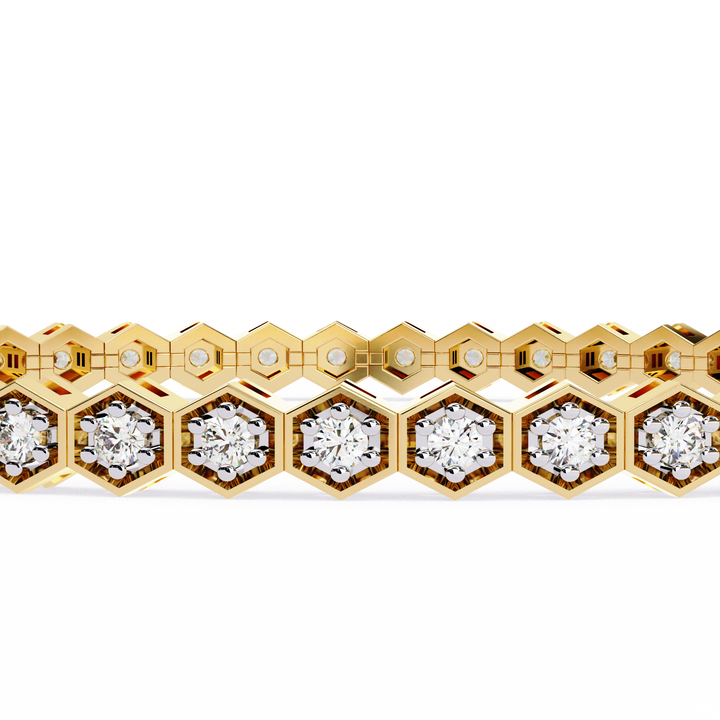 HexaGlow Diamond Tennis Bracelet