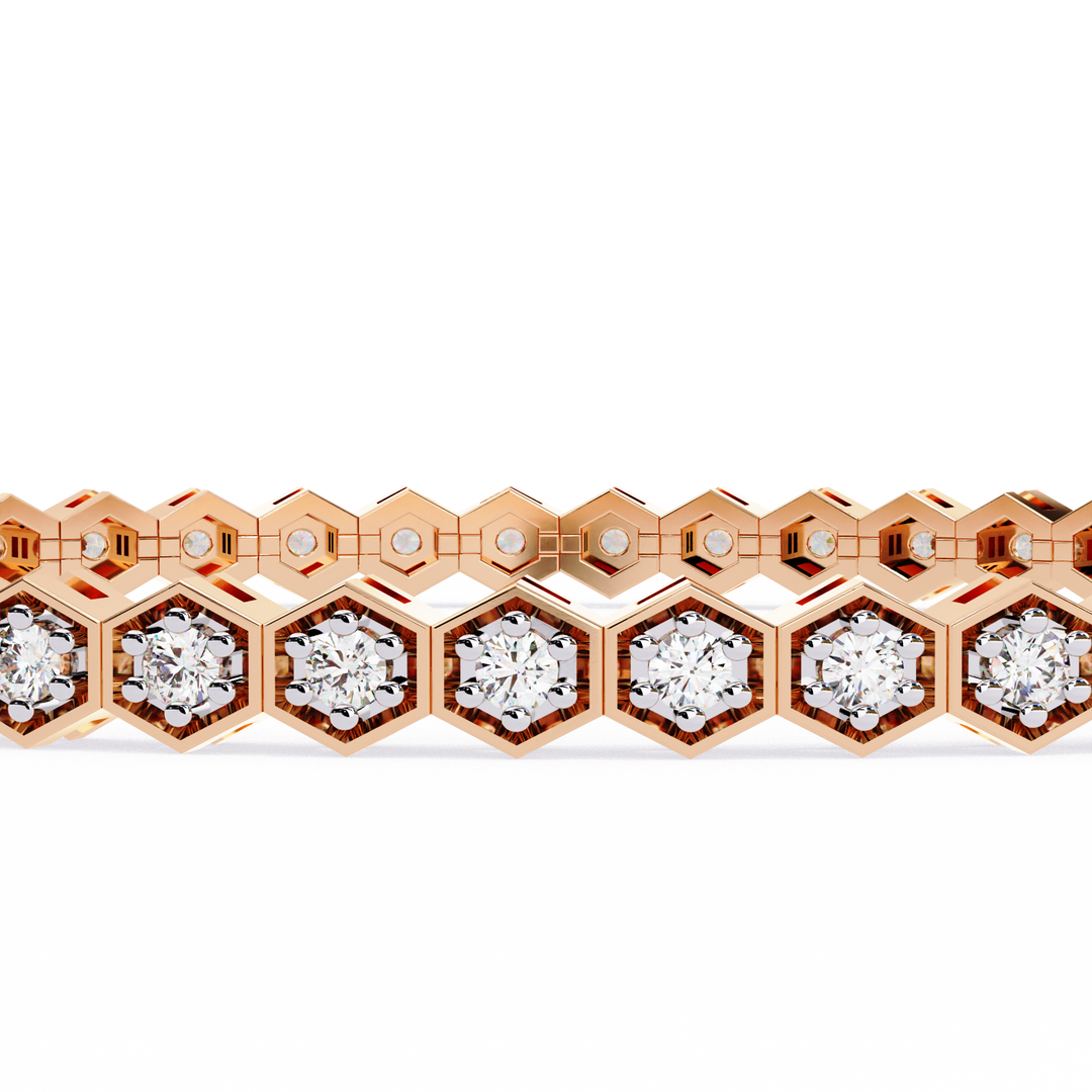 HexaGlow Diamond Tennis Bracelet