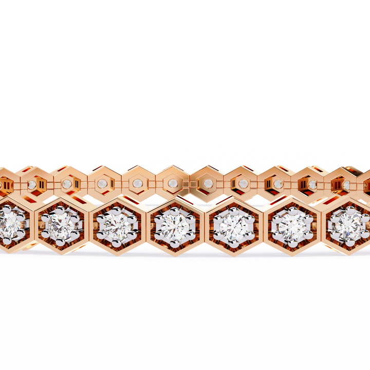 HexaGlow Diamond Tennis Bracelet