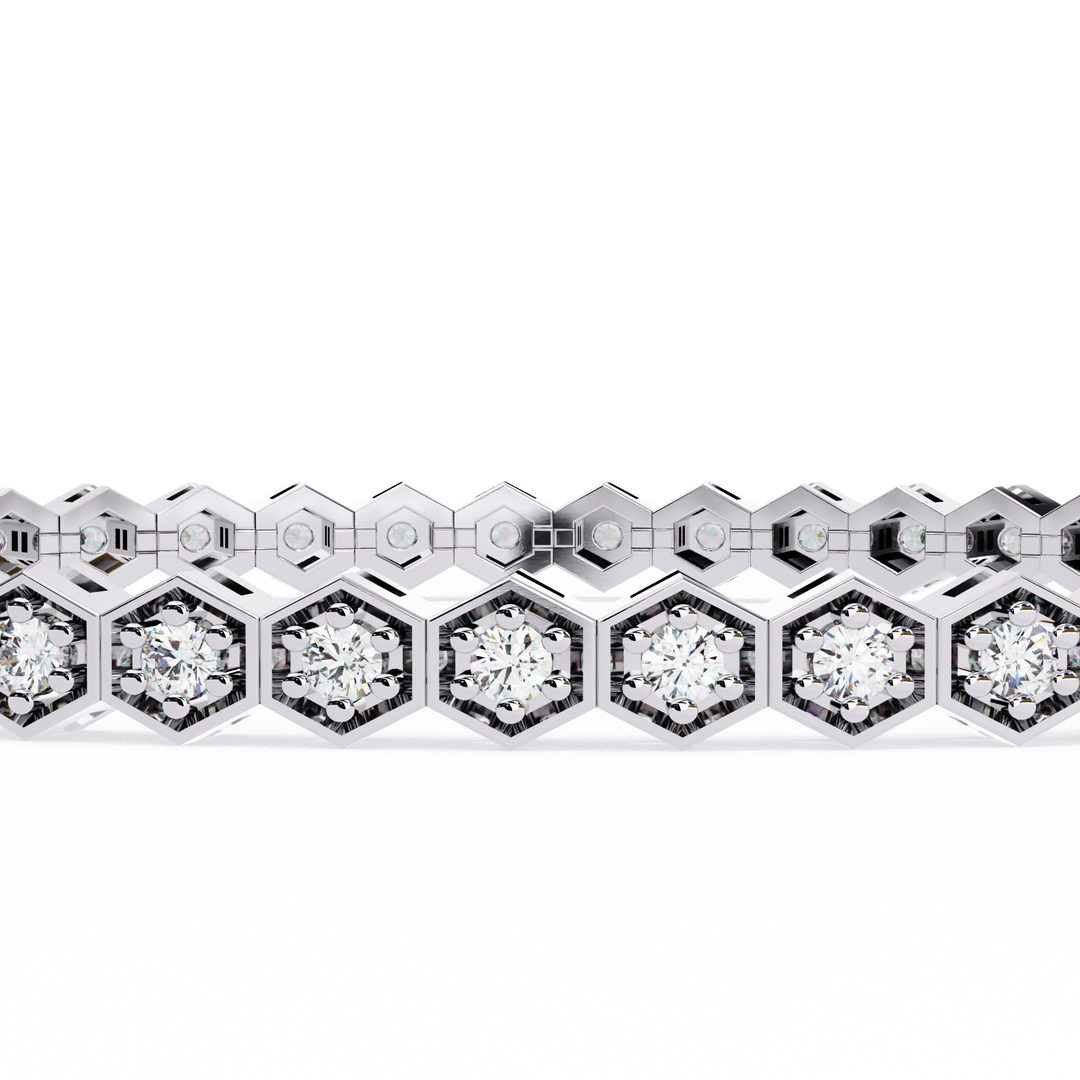HexaGlow Diamond Tennis Bracelet
