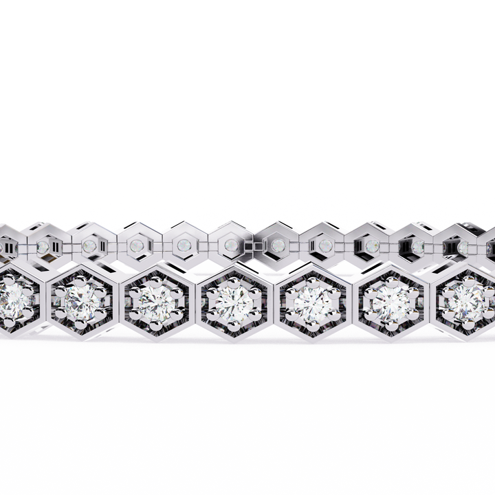 HexaGlow Diamond Tennis Bracelet