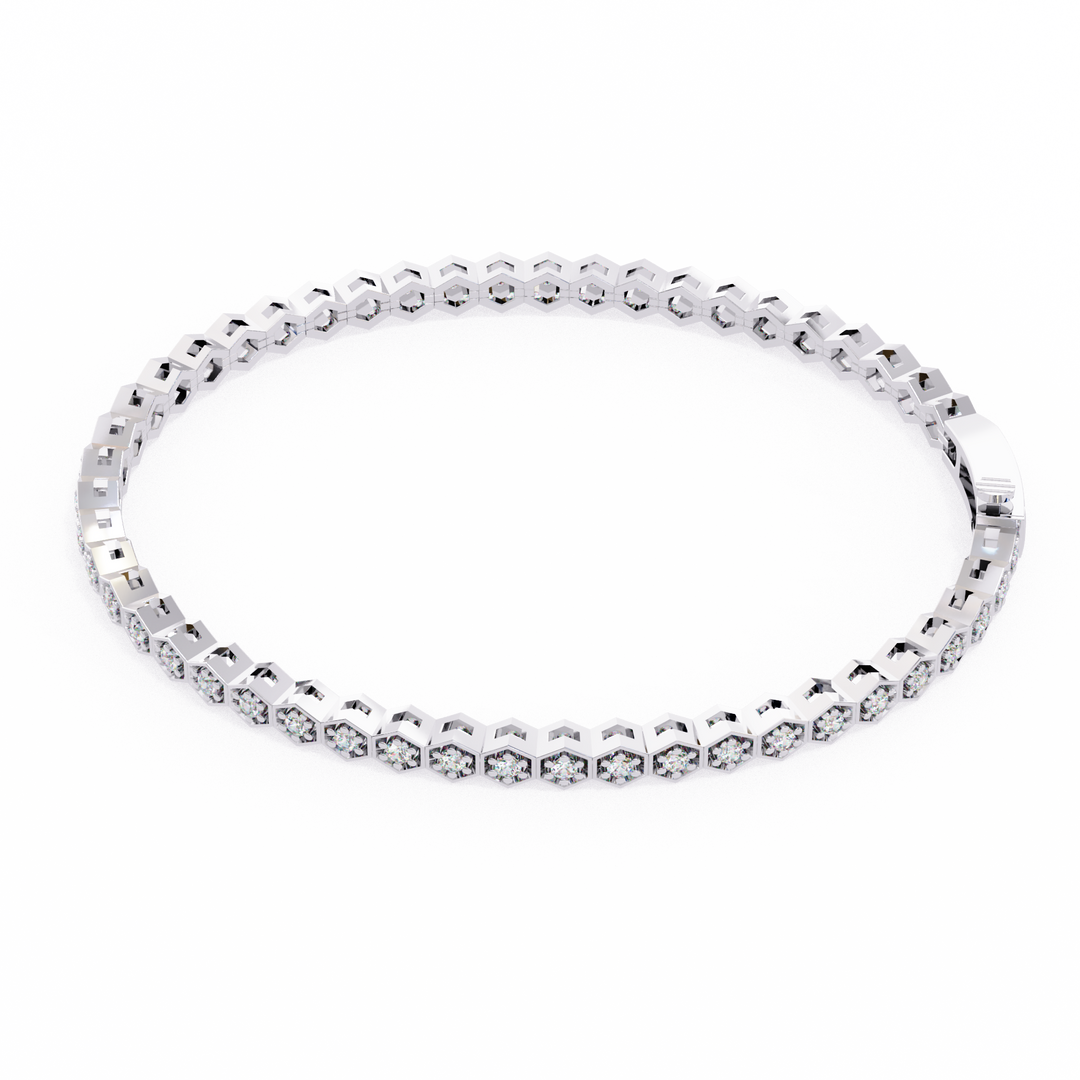 HexaGlow Diamond Tennis Bracelet