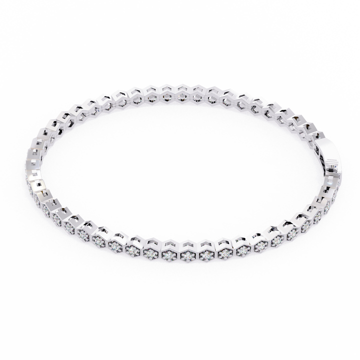 HexaGlow Diamond Tennis Bracelet