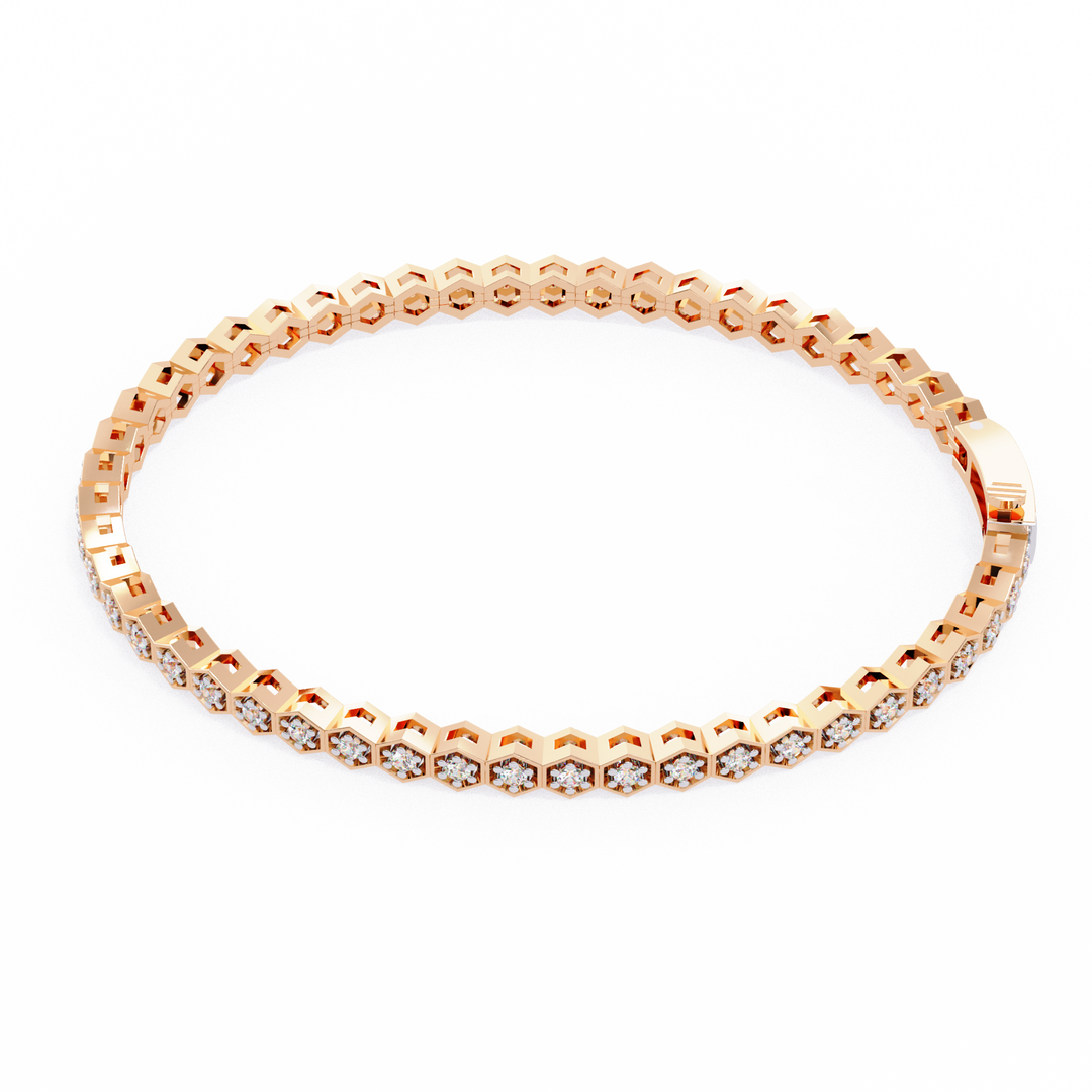 HexaGlow Diamond Tennis Bracelet