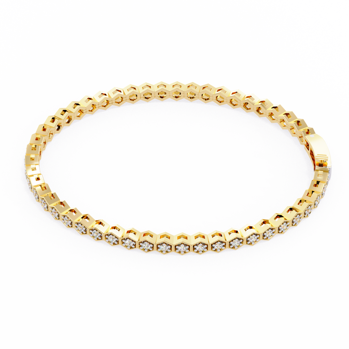 HexaGlow Diamond Tennis Bracelet