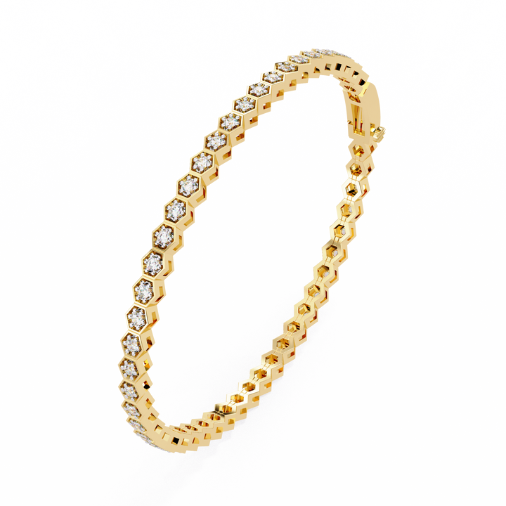 HexaGlow Diamond Tennis Bracelet
