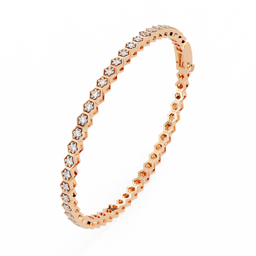 HexaGlow Diamond Tennis Bracelet