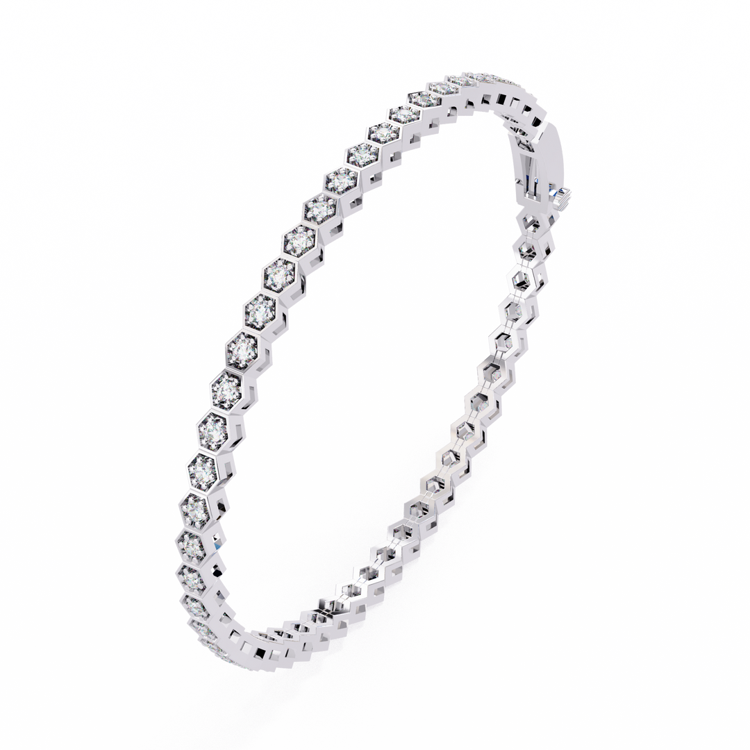 HexaGlow Diamond Tennis Bracelet