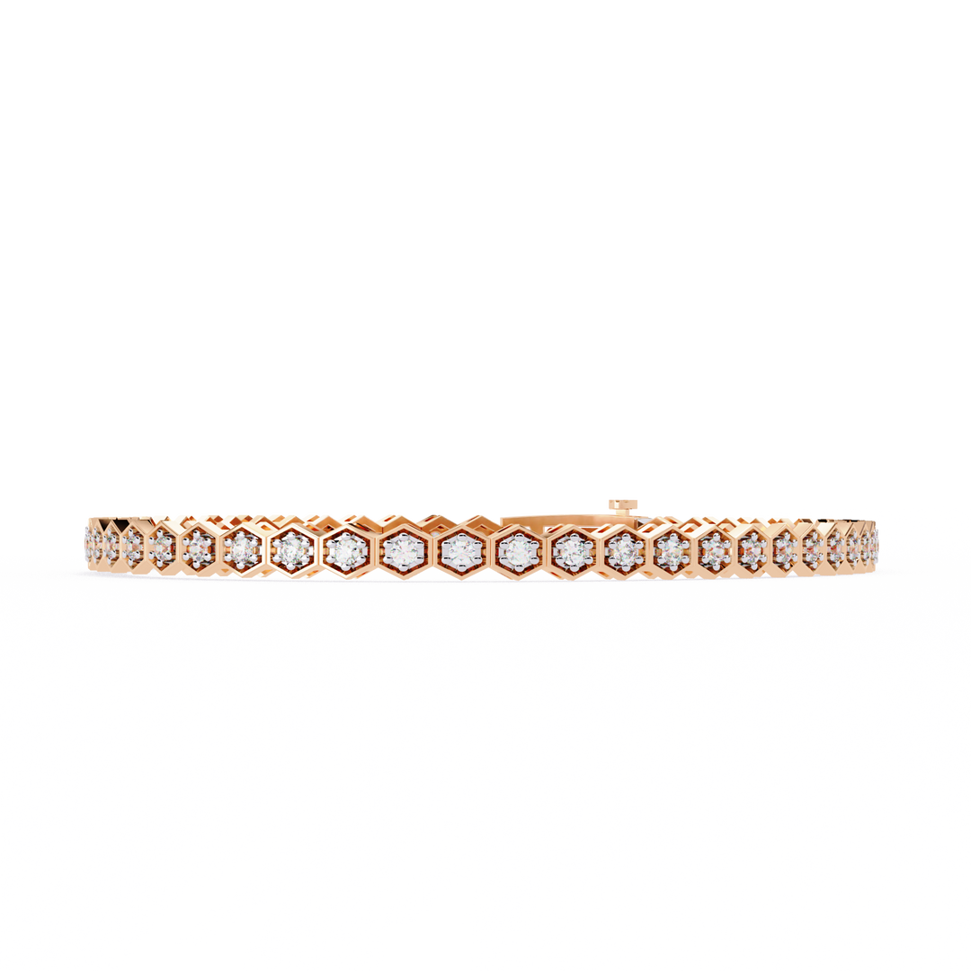 HexaGlow Diamond Tennis Bracelet