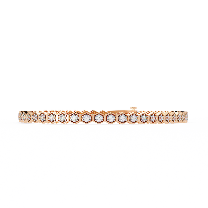 HexaGlow Diamond Tennis Bracelet