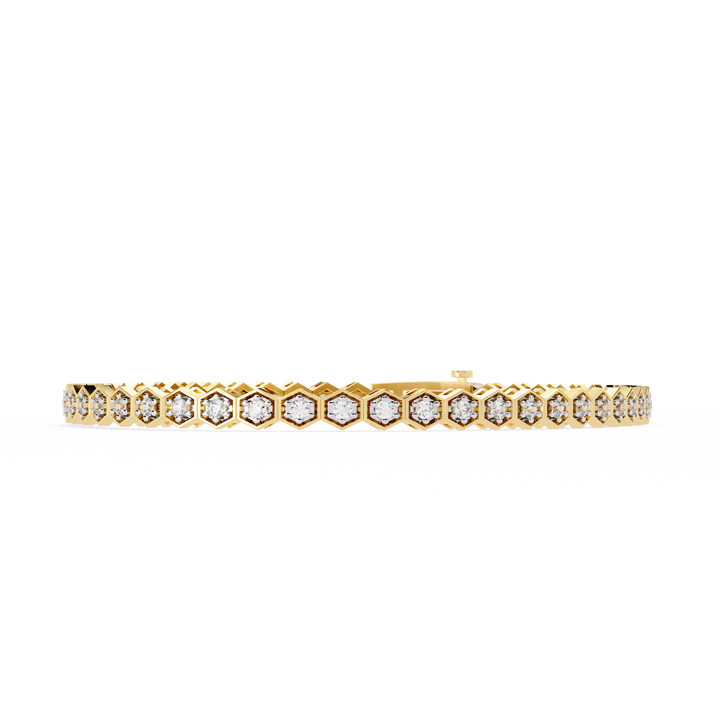 HexaGlow Diamond Tennis Bracelet