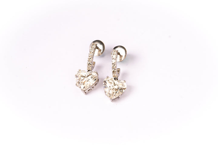 Heart Diamond Danglers