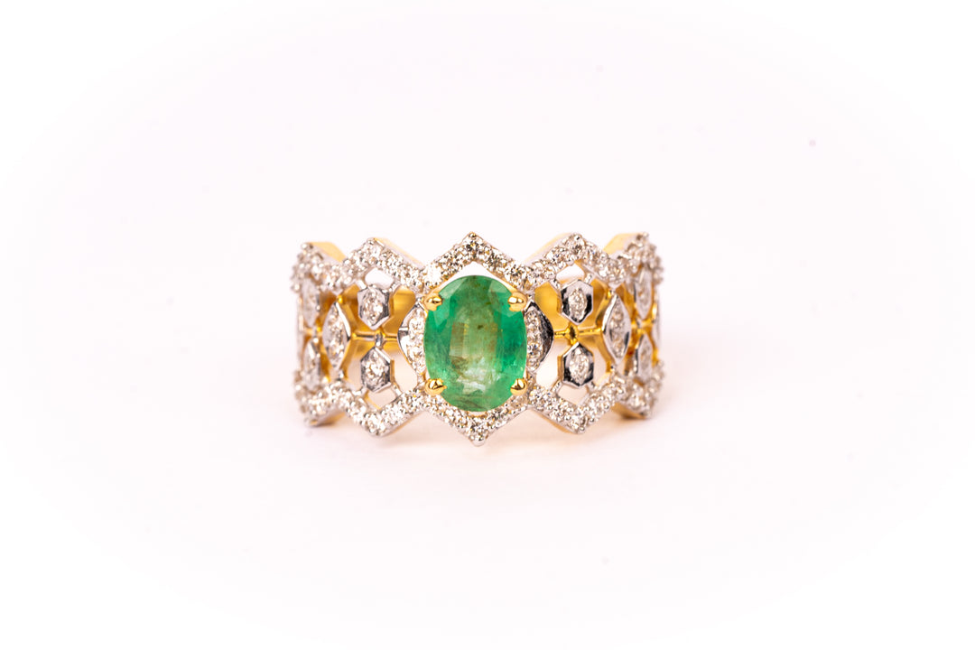 Emerald Bloom Ring