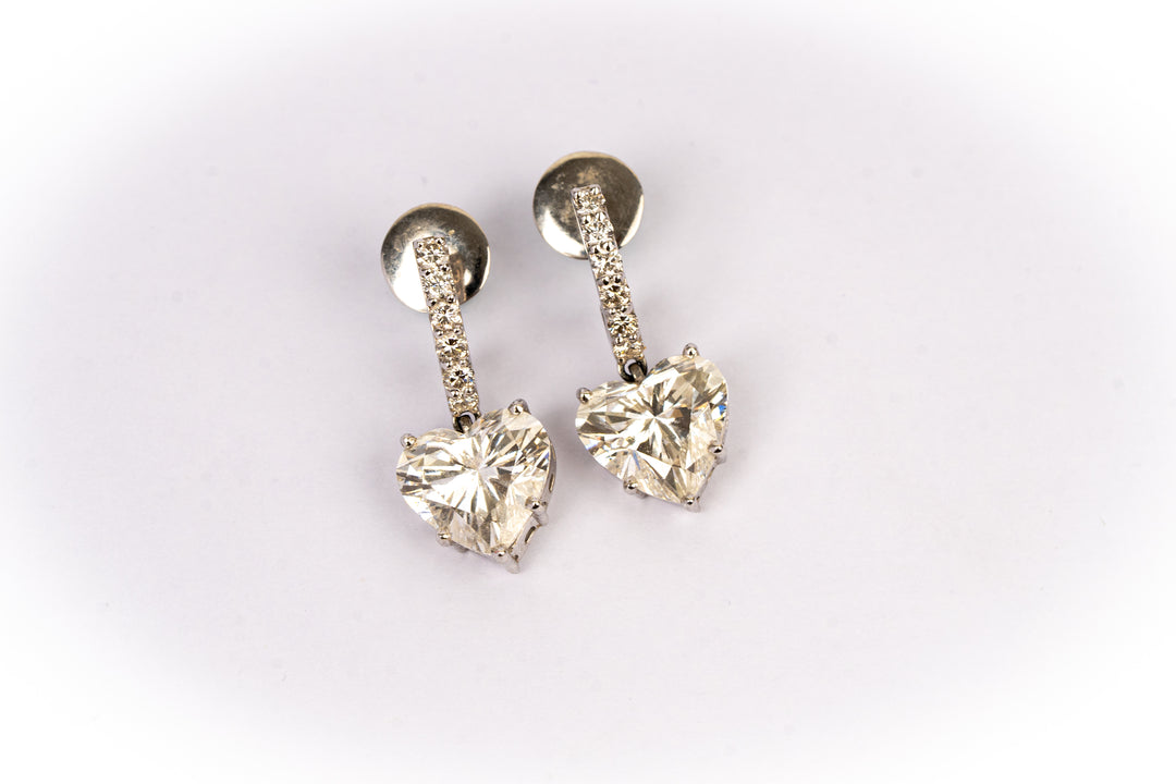 Heart Diamond Danglers