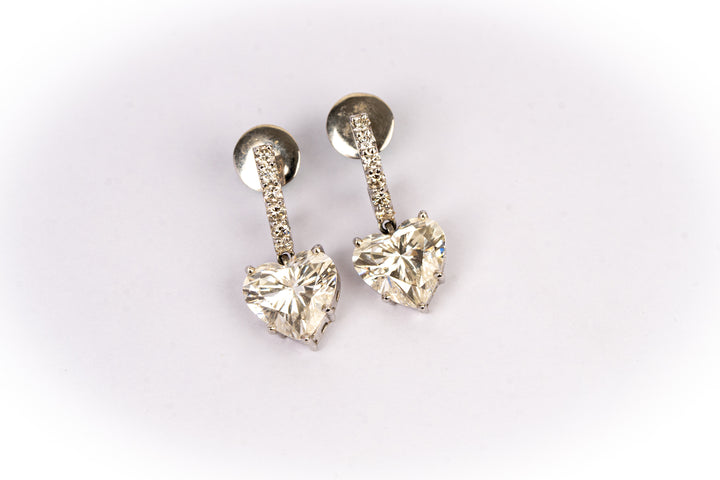 Heart Diamond Danglers