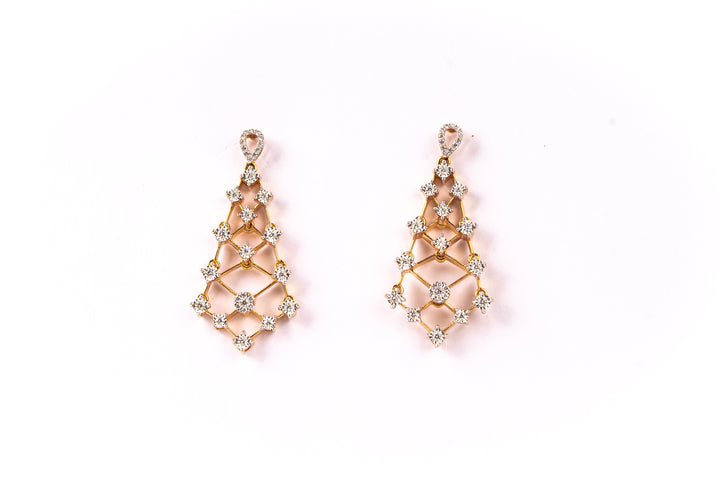 Golden Lattice Earrings