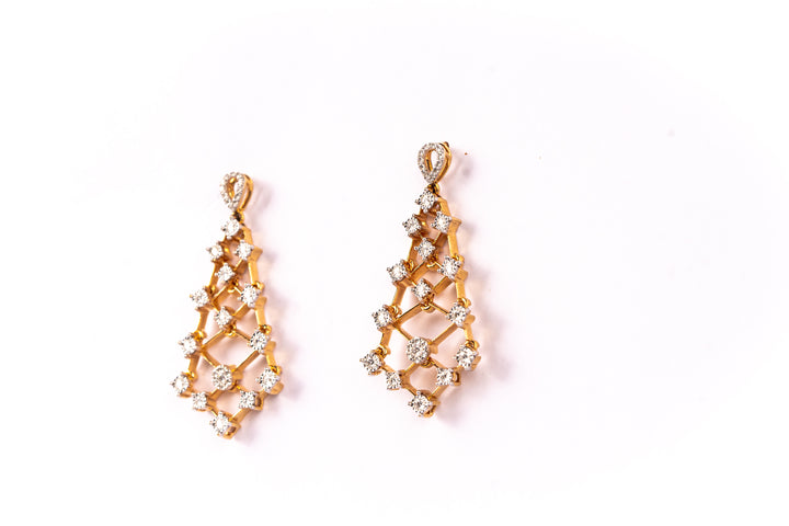 Golden Lattice Earrings