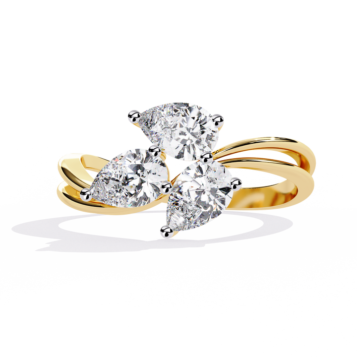 Trinity Bloom Diamond Ring