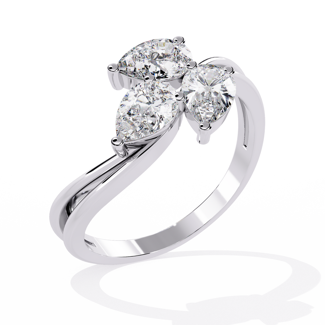 Trinity Bloom Diamond Ring