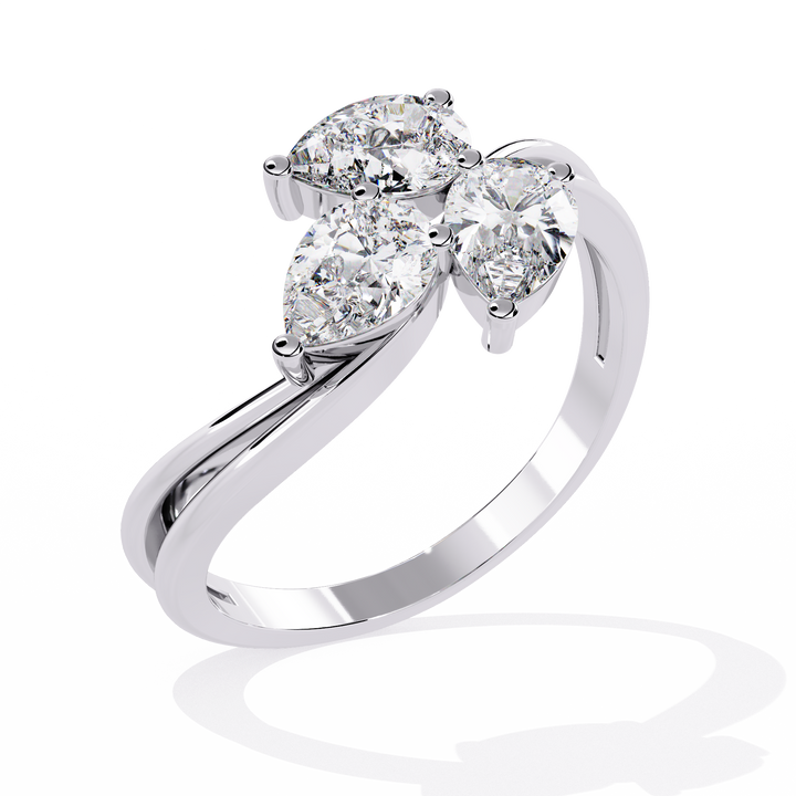 Trinity Bloom Diamond Ring