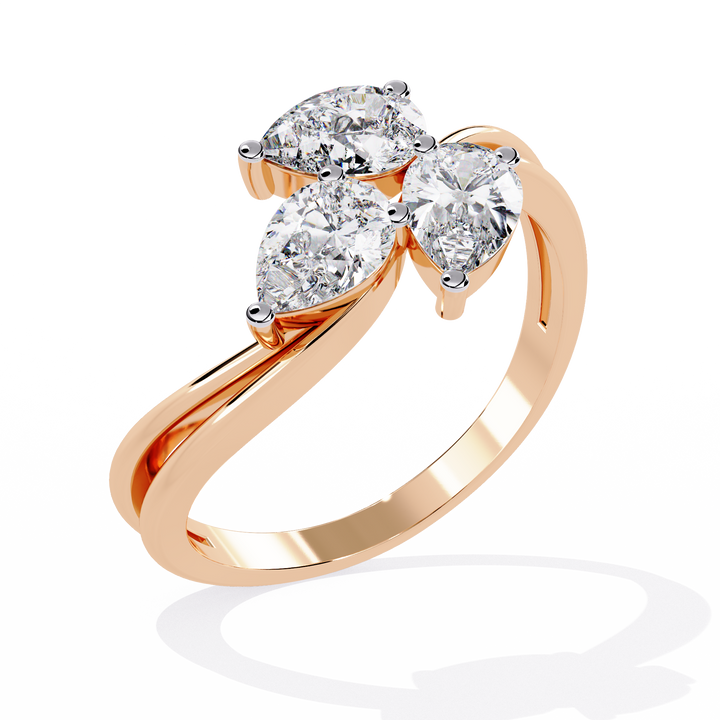 Trinity Bloom Diamond Ring