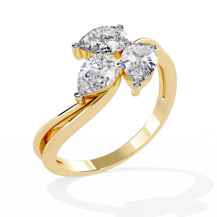 Trinity Bloom Diamond Ring