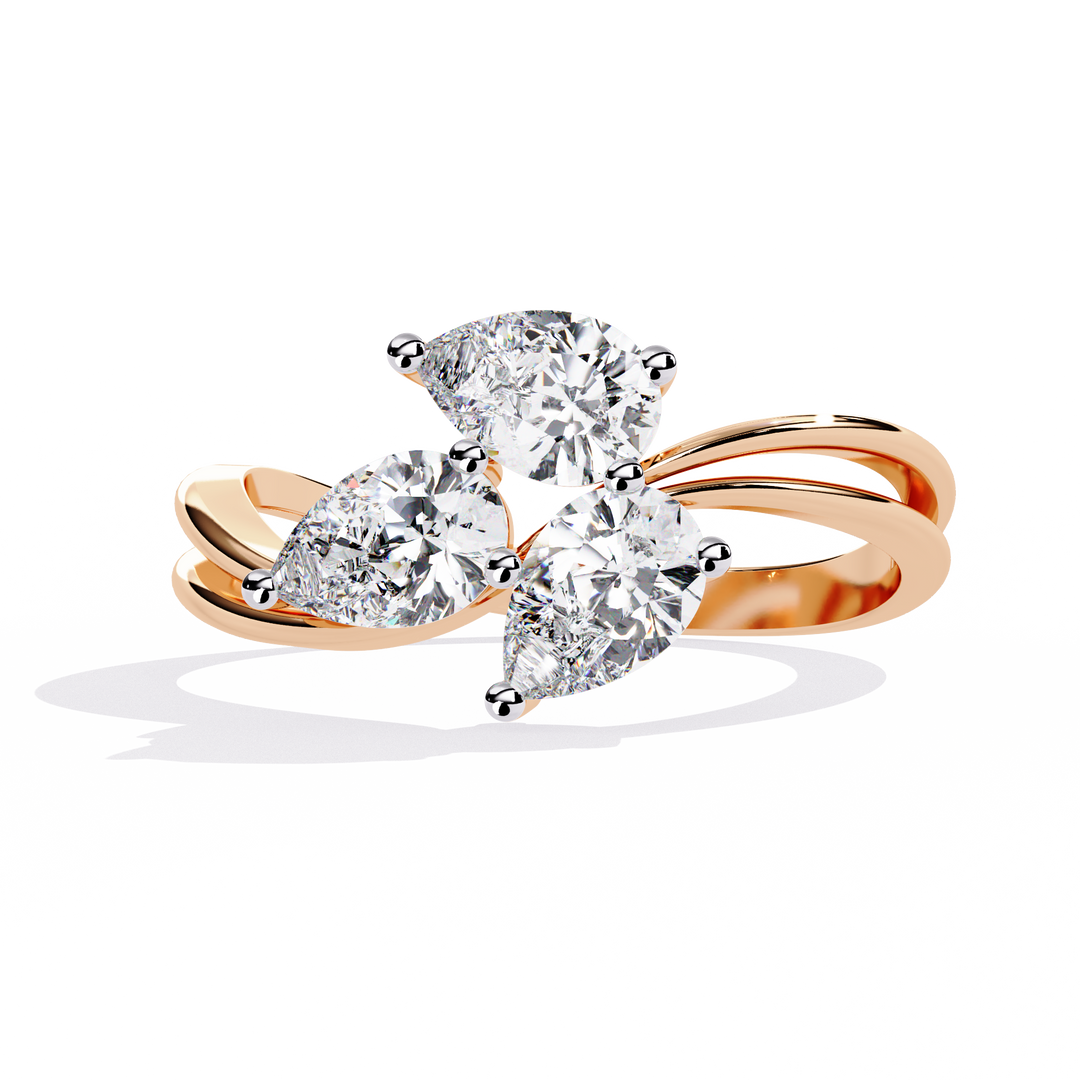 Trinity Bloom Diamond Ring
